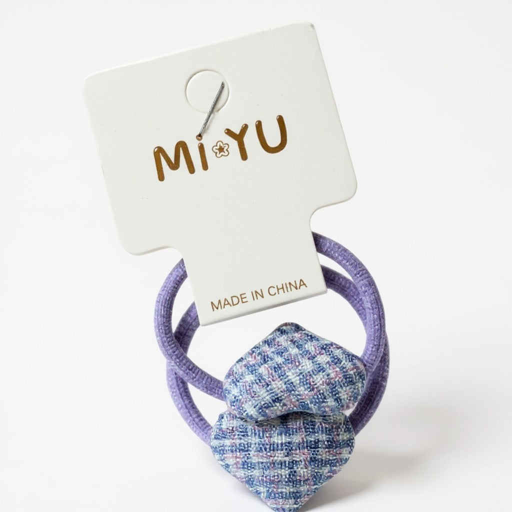 Checkered Heart Hair Tie