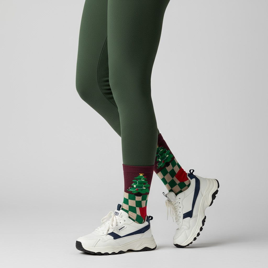 Tree & Checkers Socks