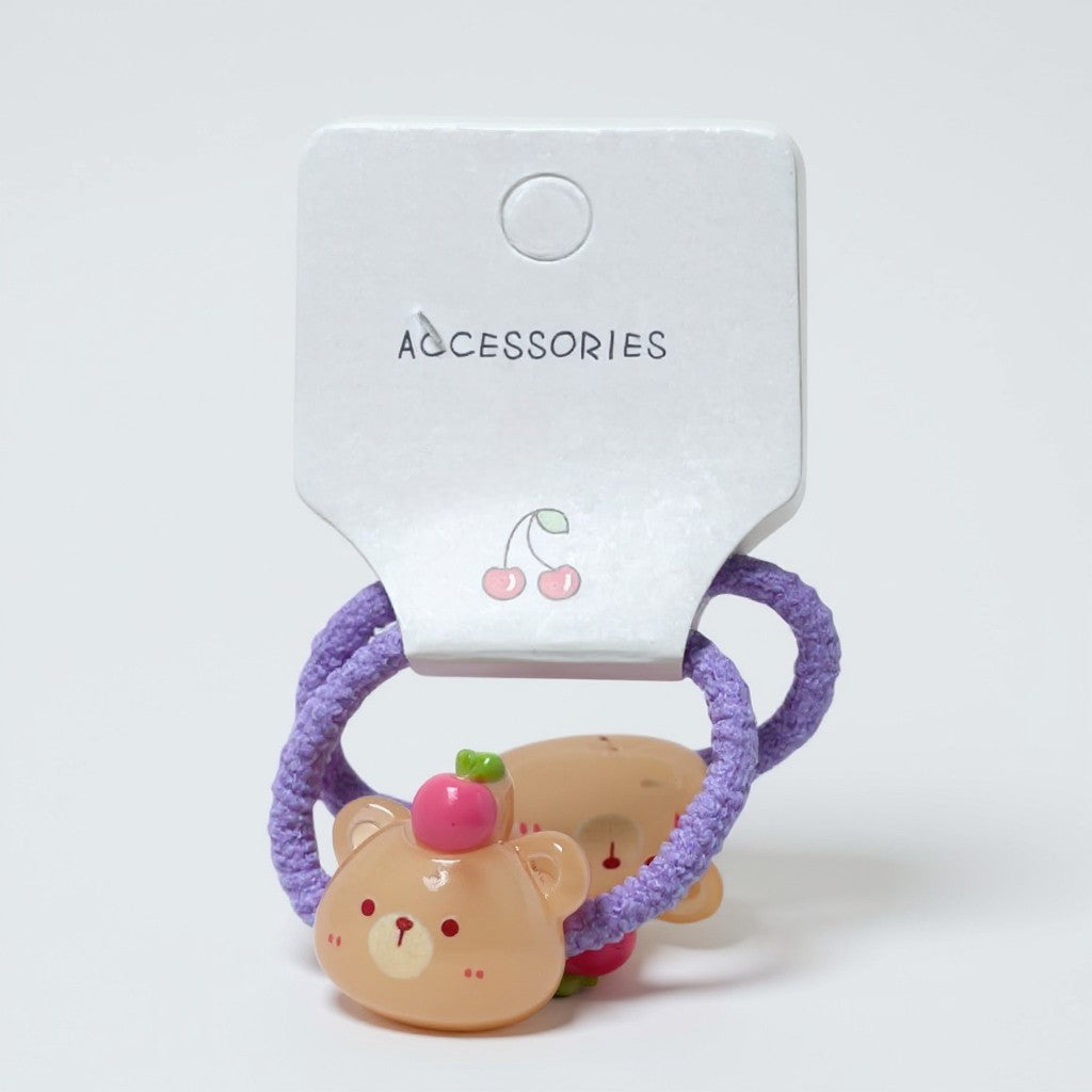 Apple Bear Hair Tie Set