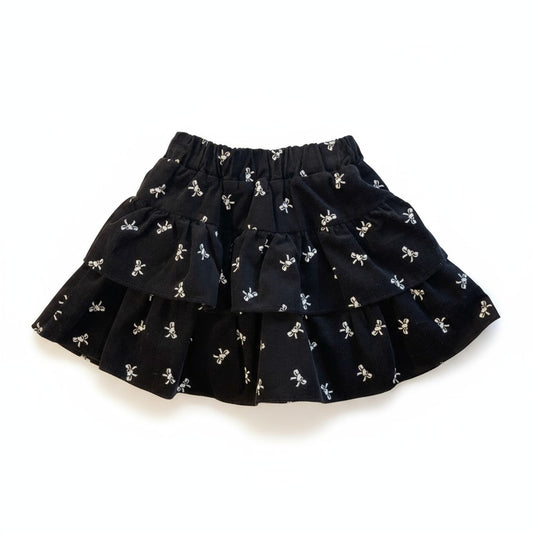 Midnight Bow Tiered Skirt