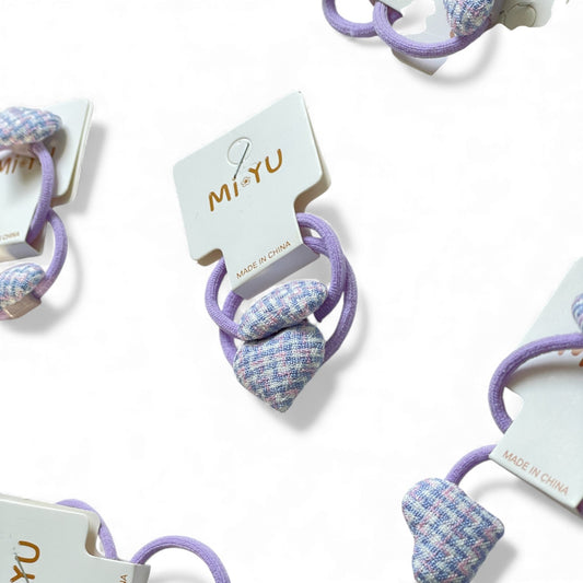 Checkered Heart Hair Tie