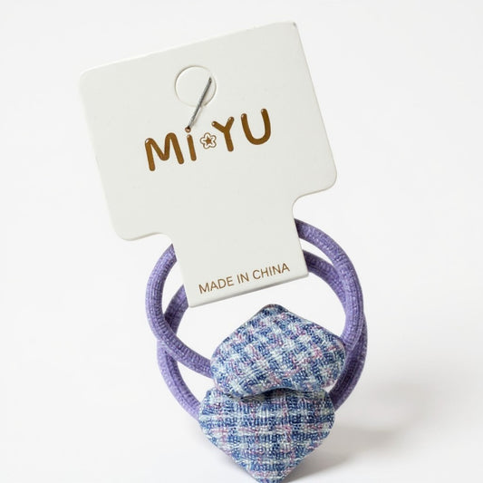 Checkered Heart Hair Tie