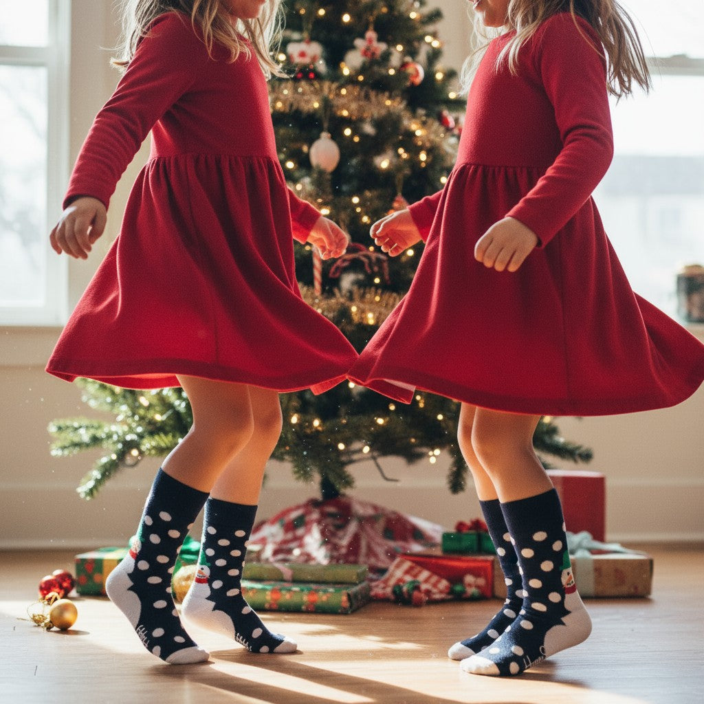 Kids Happy Snowman Socks