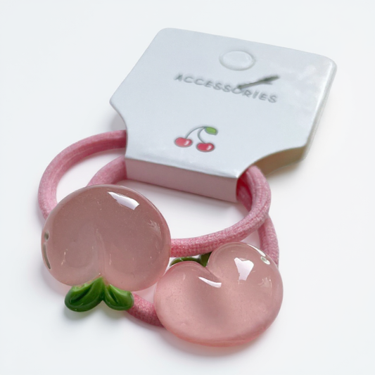 Peach & Cherry Hair Tie Set