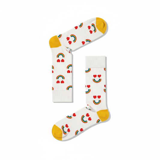 Rainbow Heart Socks