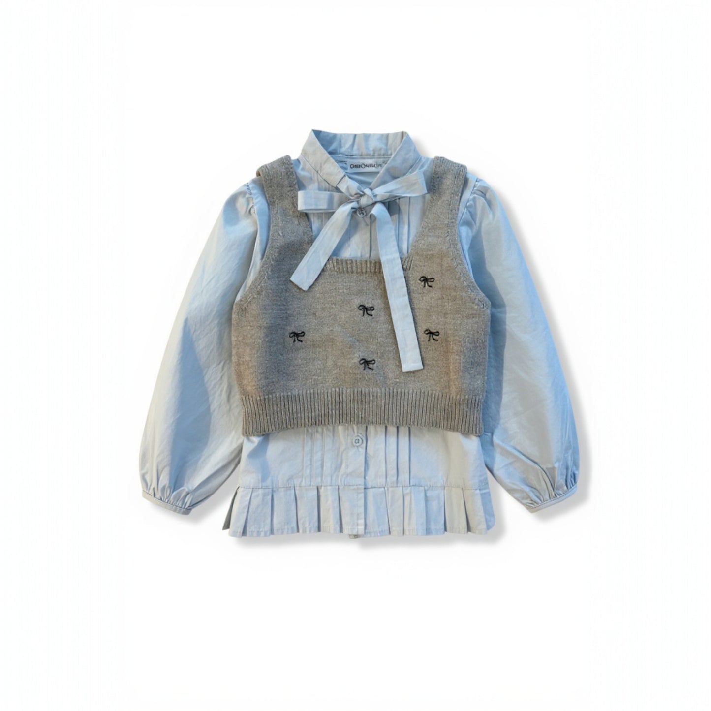 Bluebell Bow Blouse Set