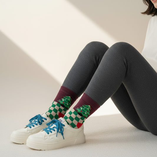 Tree & Checkers Socks