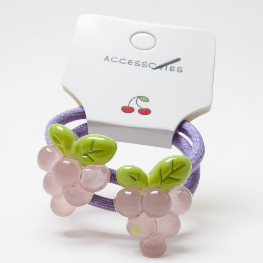 Grape Bead Hair Tie Set