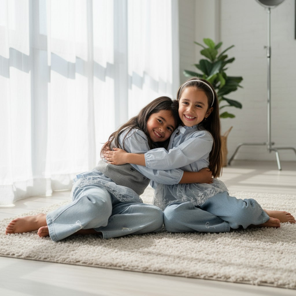 Bluebell Bow Blouse Set